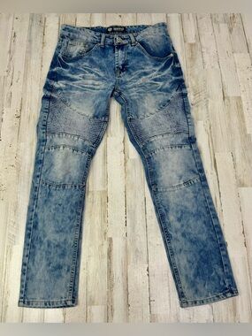 Encrypted Slim The Collection Blue Jean Fit 30x29 Acid Wash Streetwear Pant